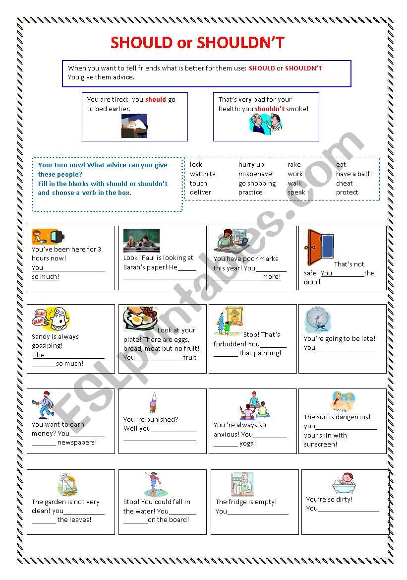 should-esl-worksheet-by-reb77