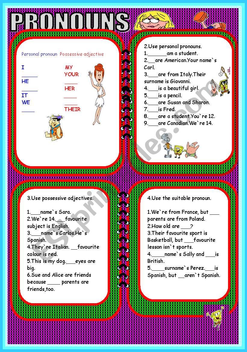 PRONOUNS worksheet