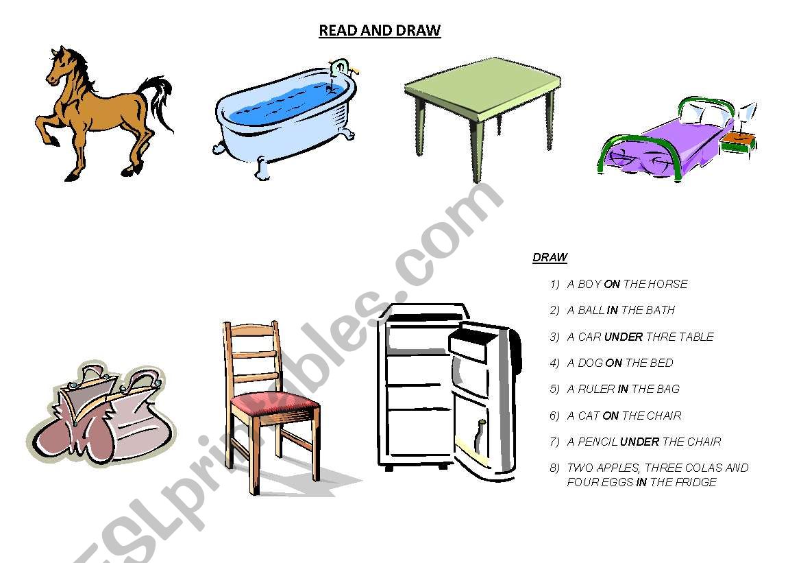 READ ND DRAW worksheet