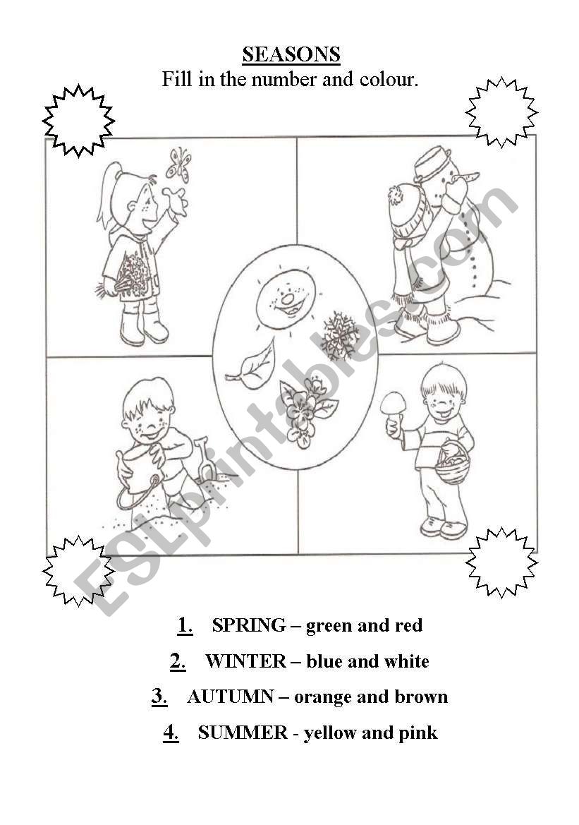 SEASONS worksheet