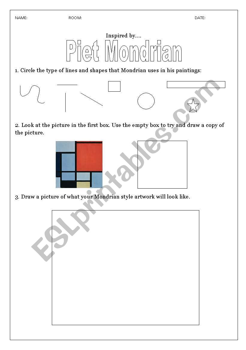 Examining the work of Piet Mondrian