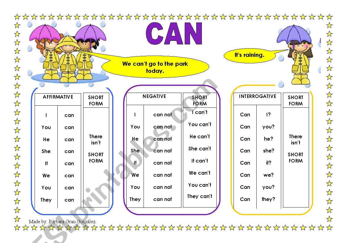 CAN worksheet