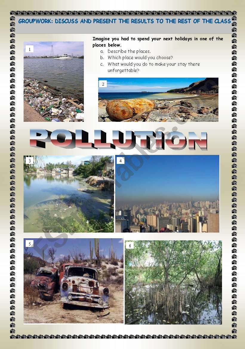 Pollution worksheet