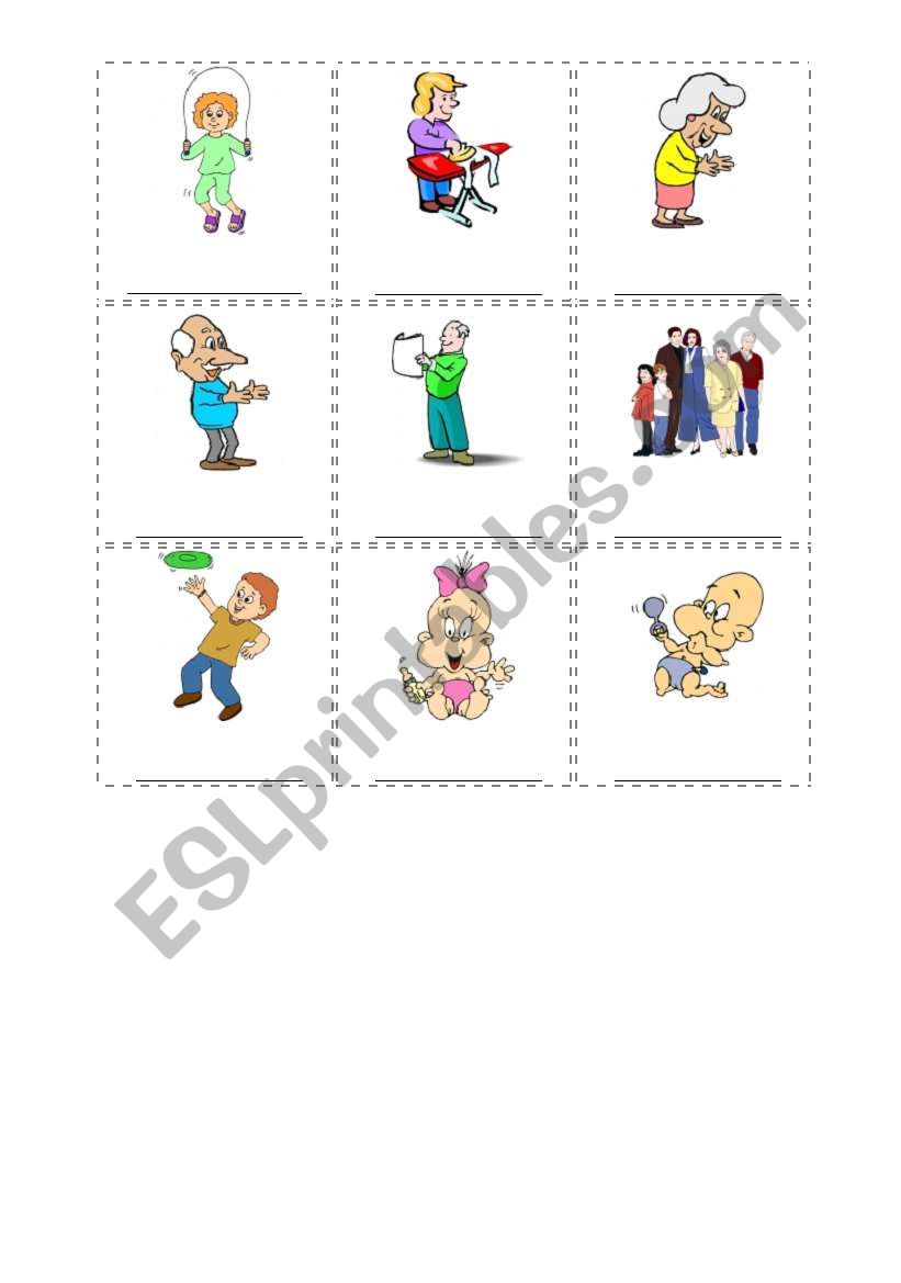 Actions for kids worksheet