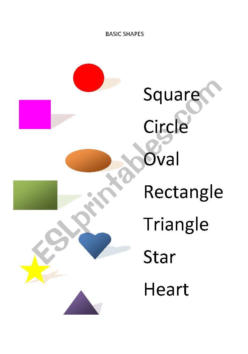 Basic shapes worksheet