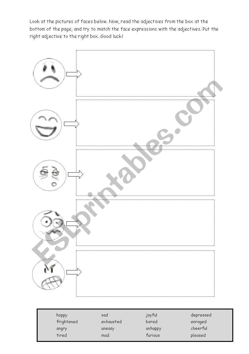 Face expressions - emotions, feelings