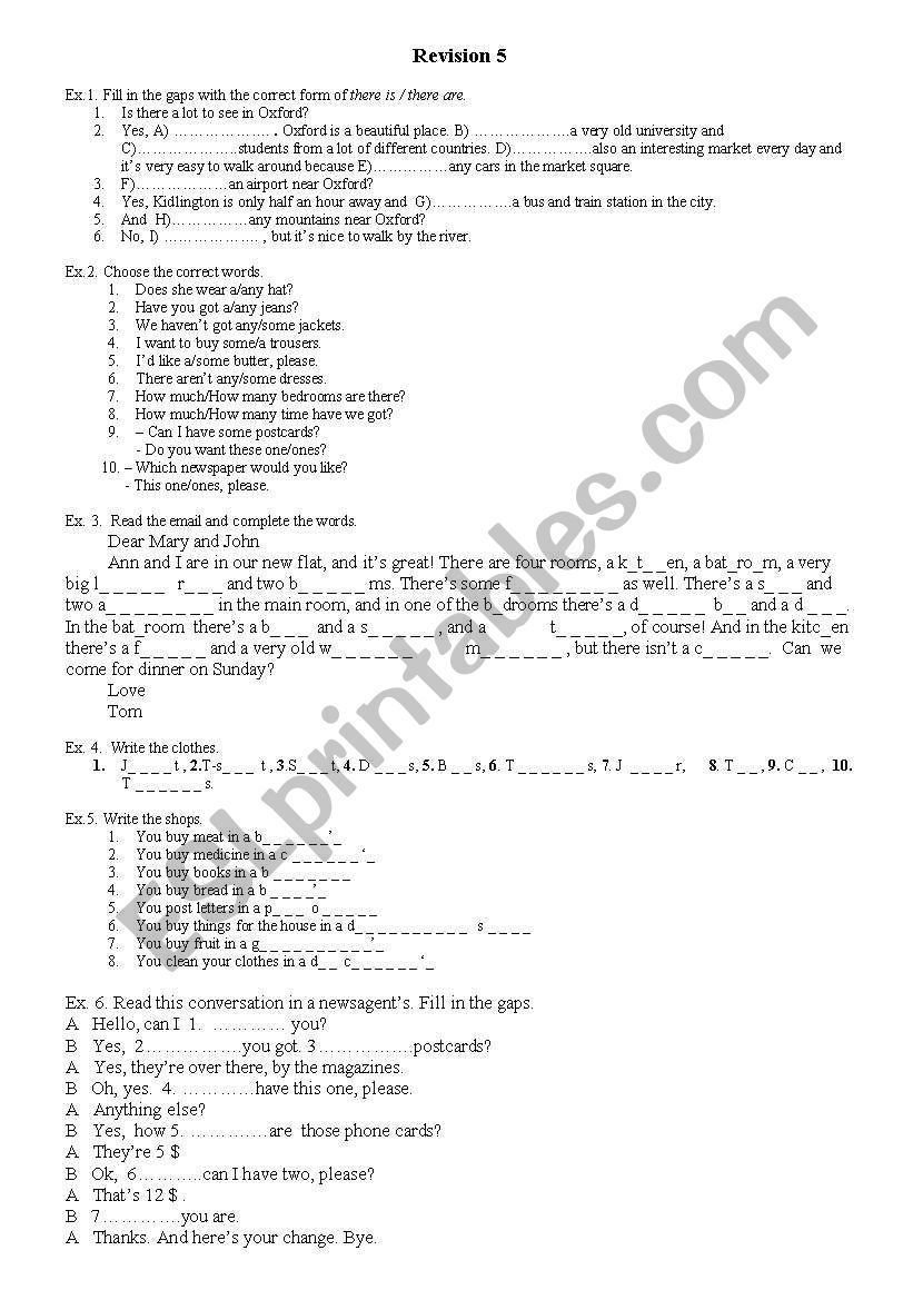 Test  worksheet