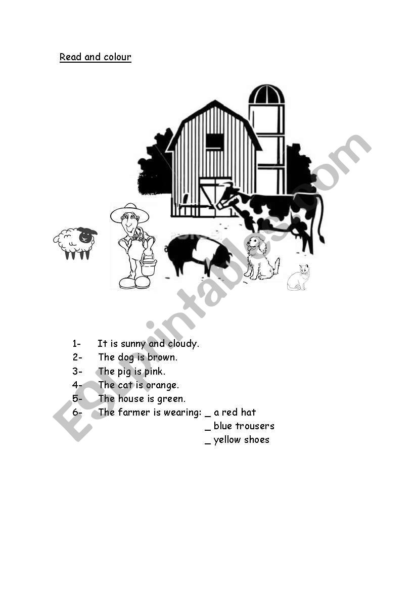 The Farm worksheet