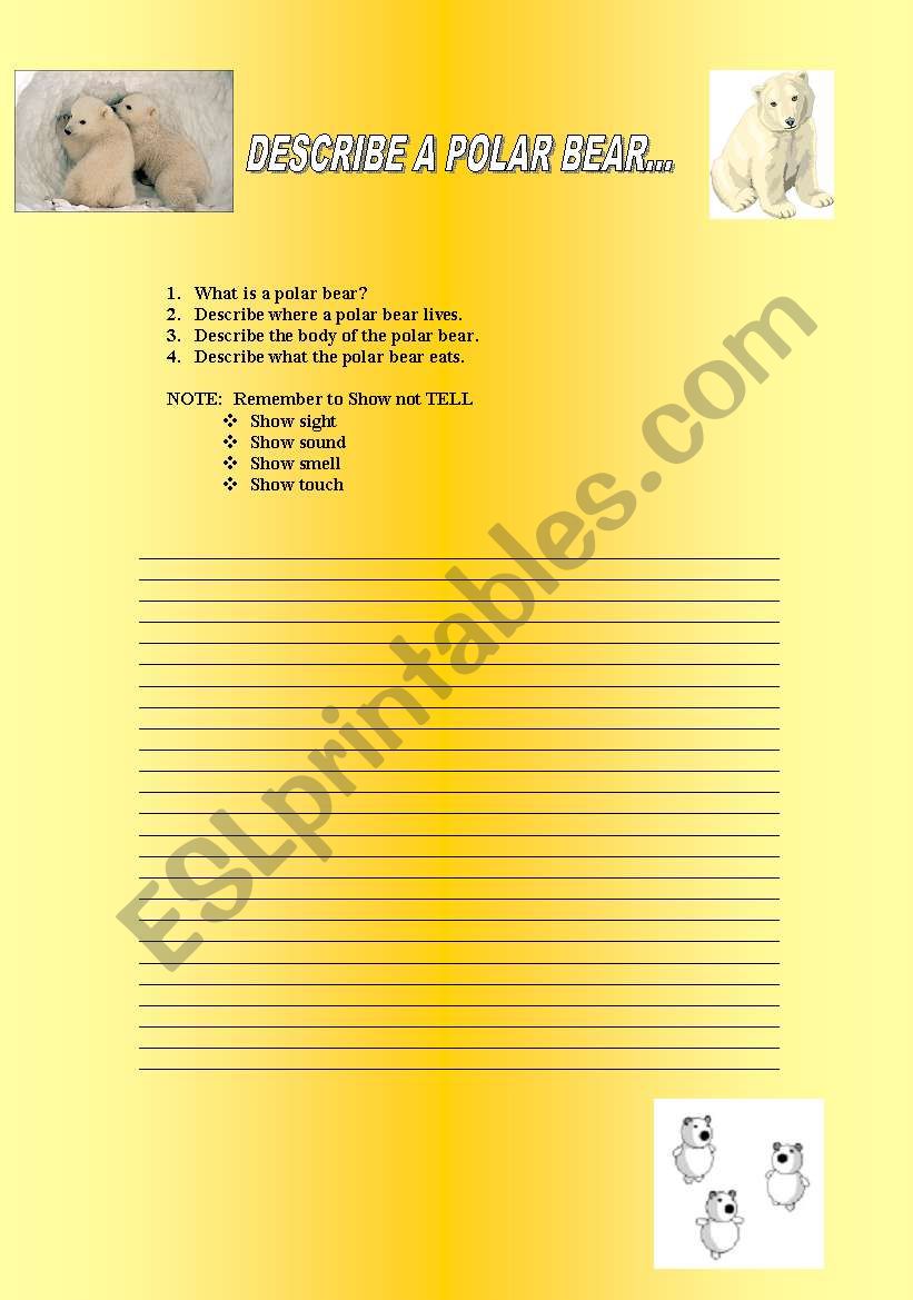 WRITING worksheet