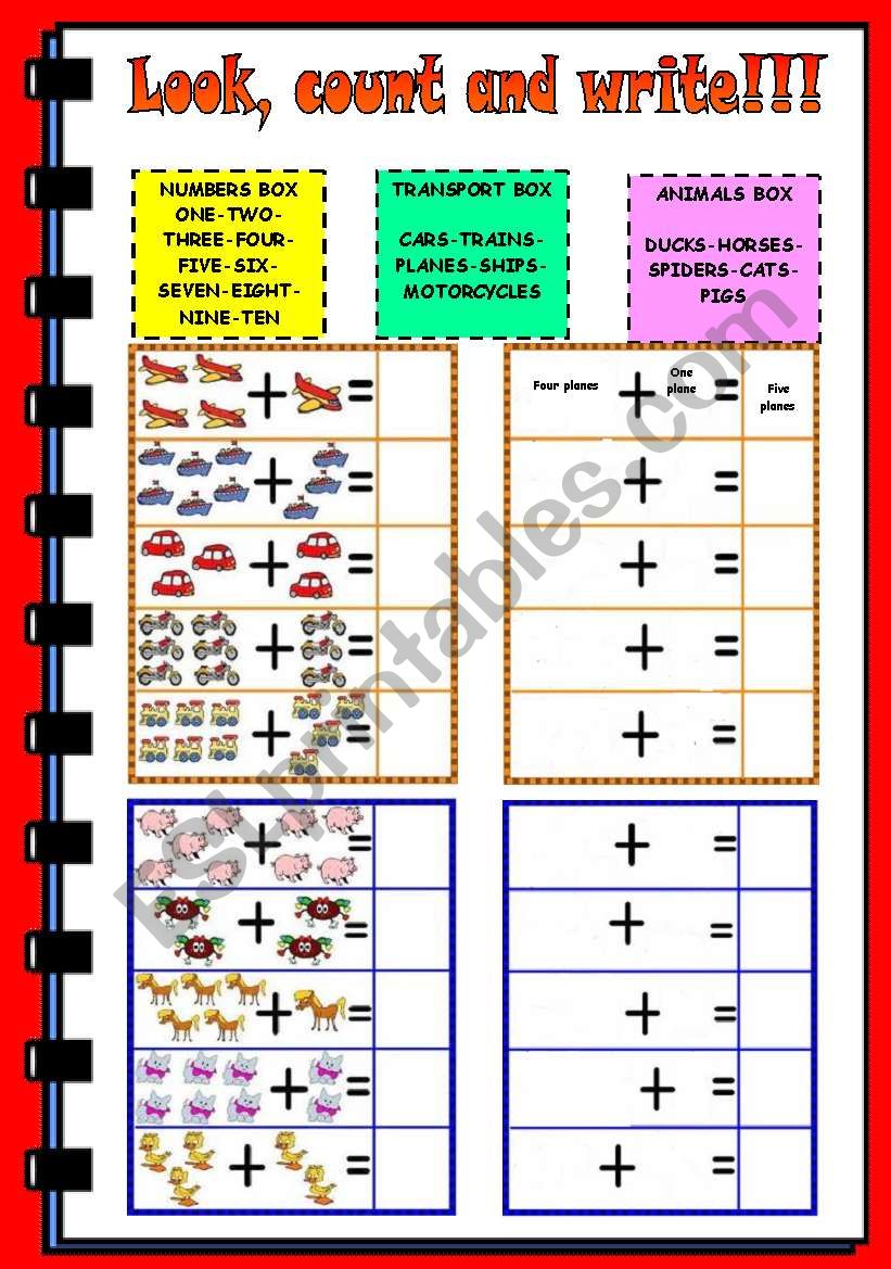 NUMBERS 1-10 worksheet