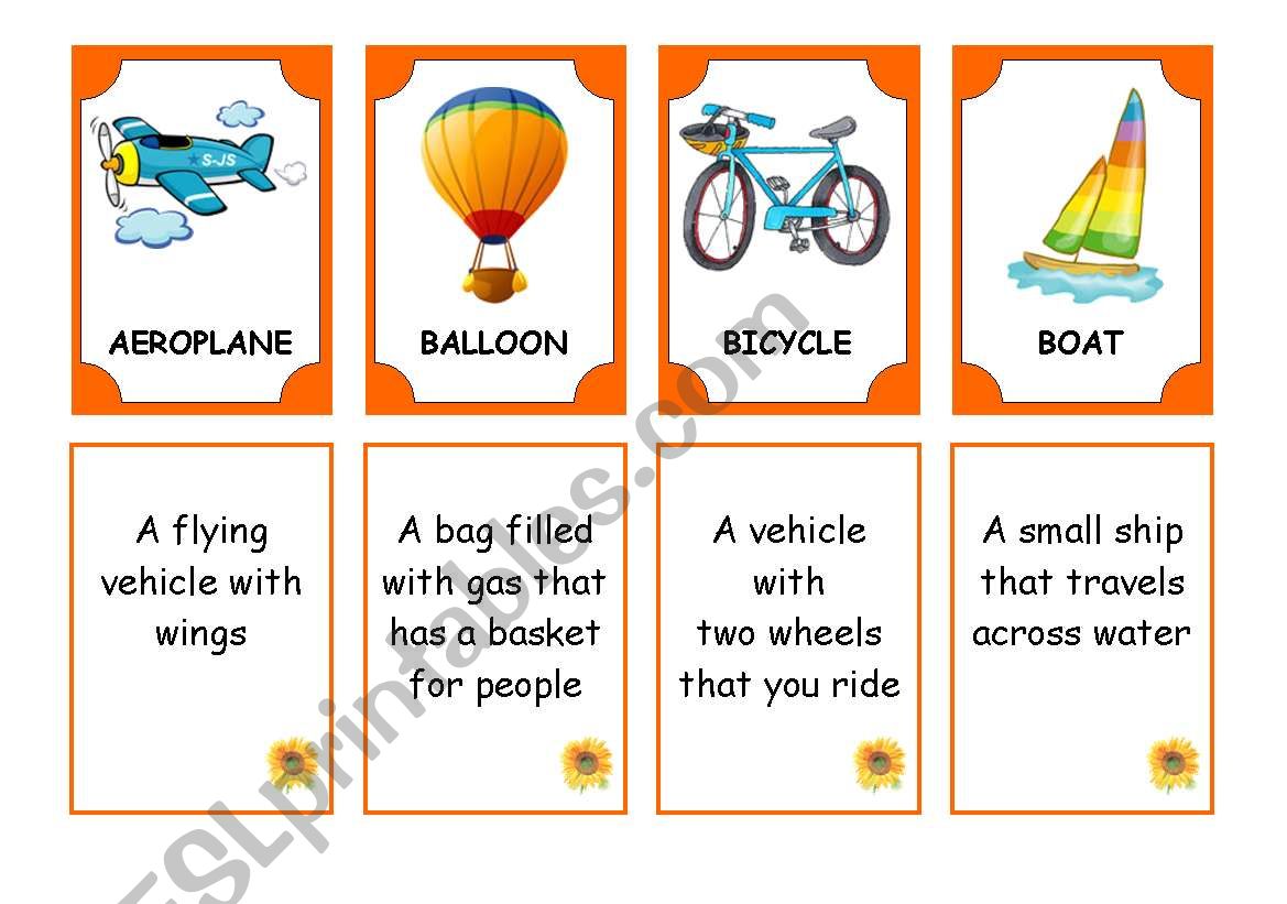 CLASSROOM DICTIONARY - TRANSPORT