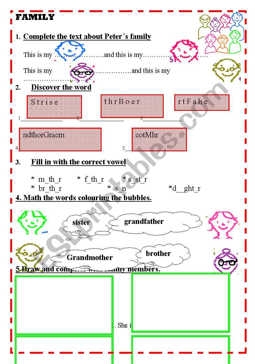 FAMILY worksheet