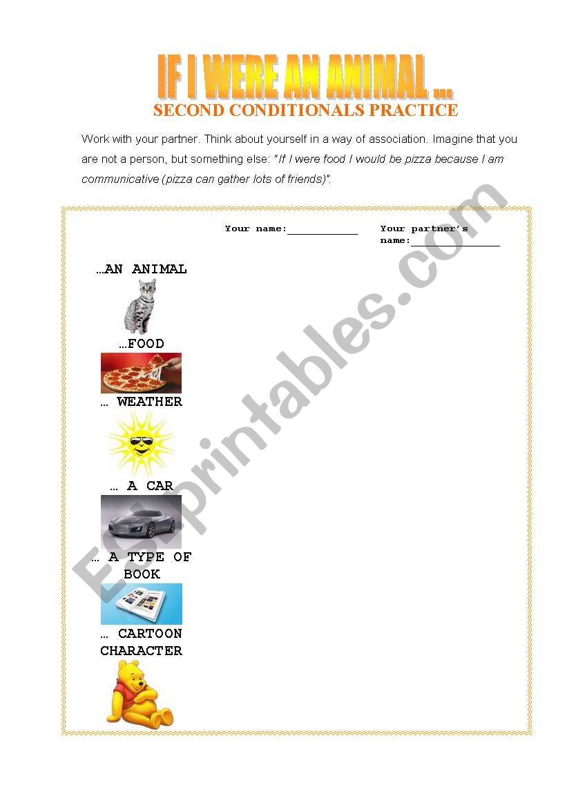 If I were an animal ... Second conditionals practice