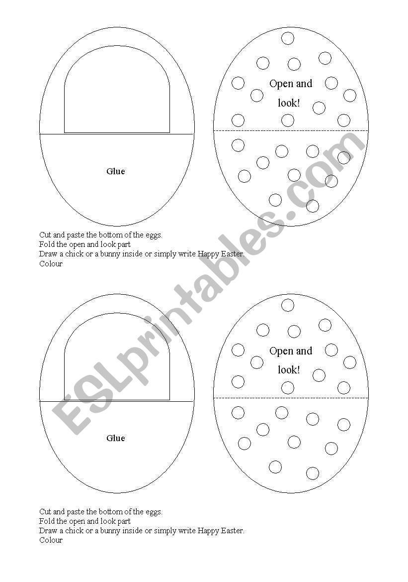 make an Easter egg worksheet