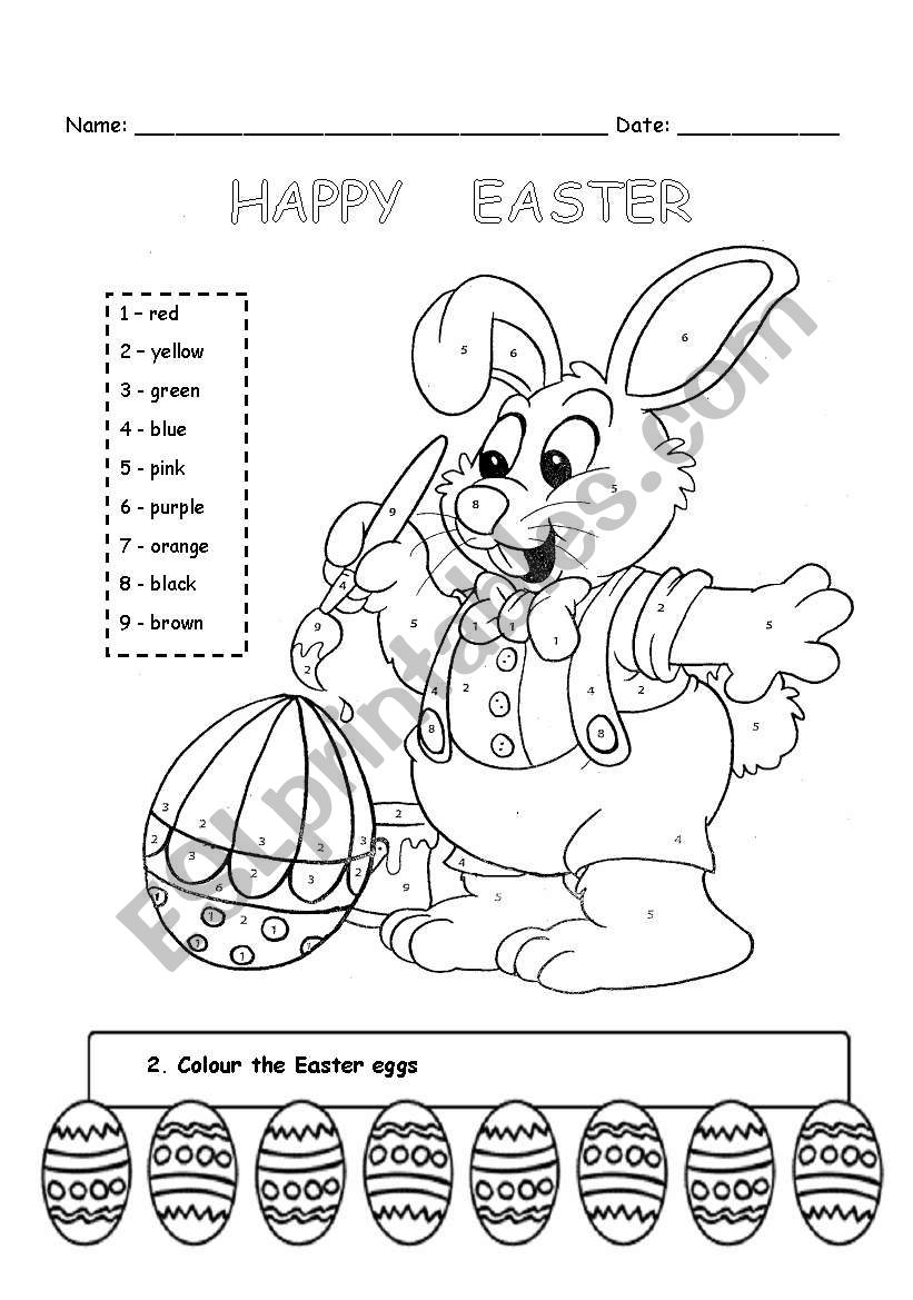 Easter bunny worksheet