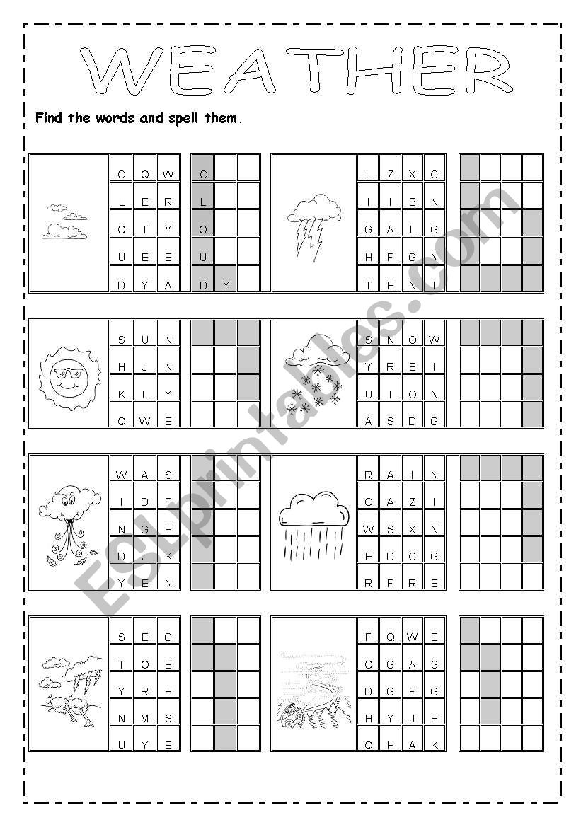 WEATHER worksheet