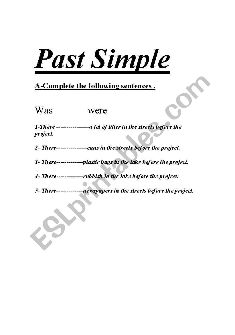 past simple/work sheet worksheet