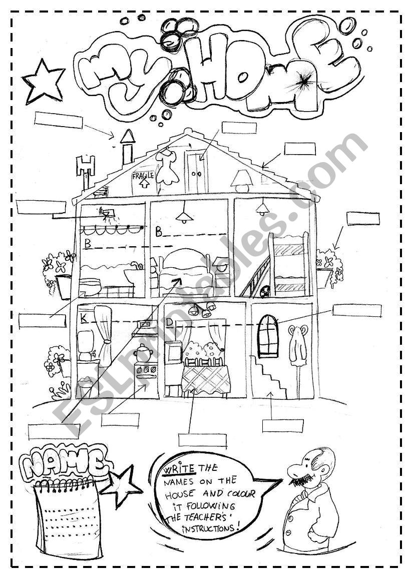 HOUSE WORKSHEET worksheet