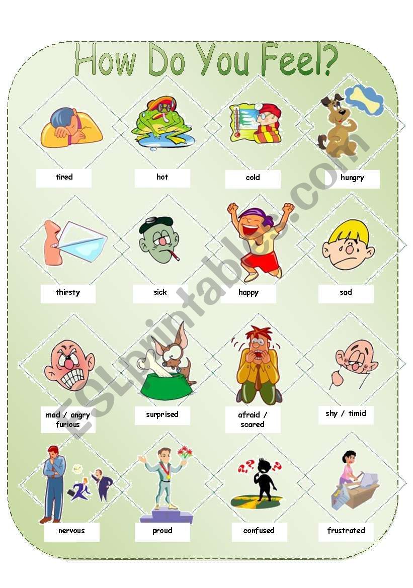 Feelings worksheet