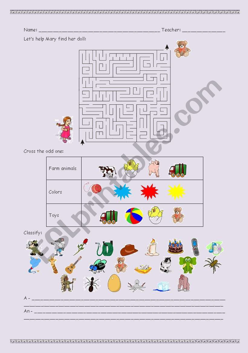 Farm Animal worksheet