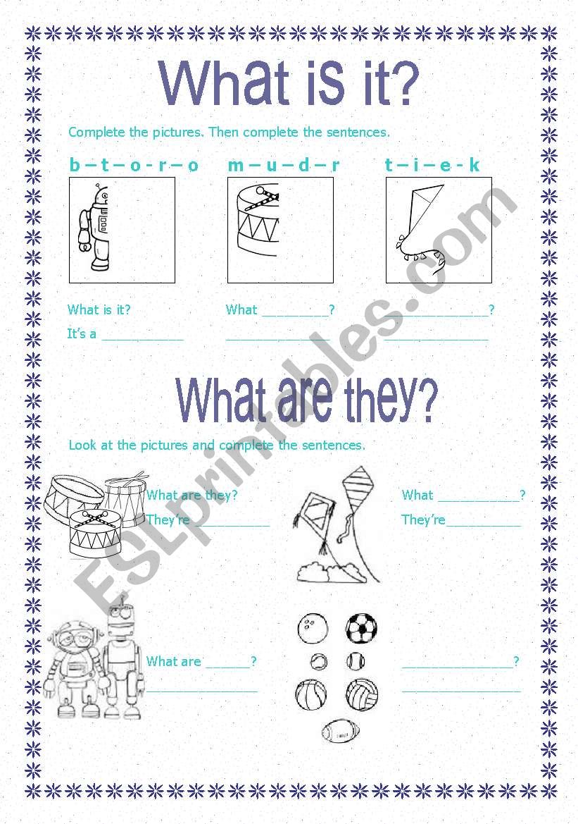 It and they, verb to be worksheet