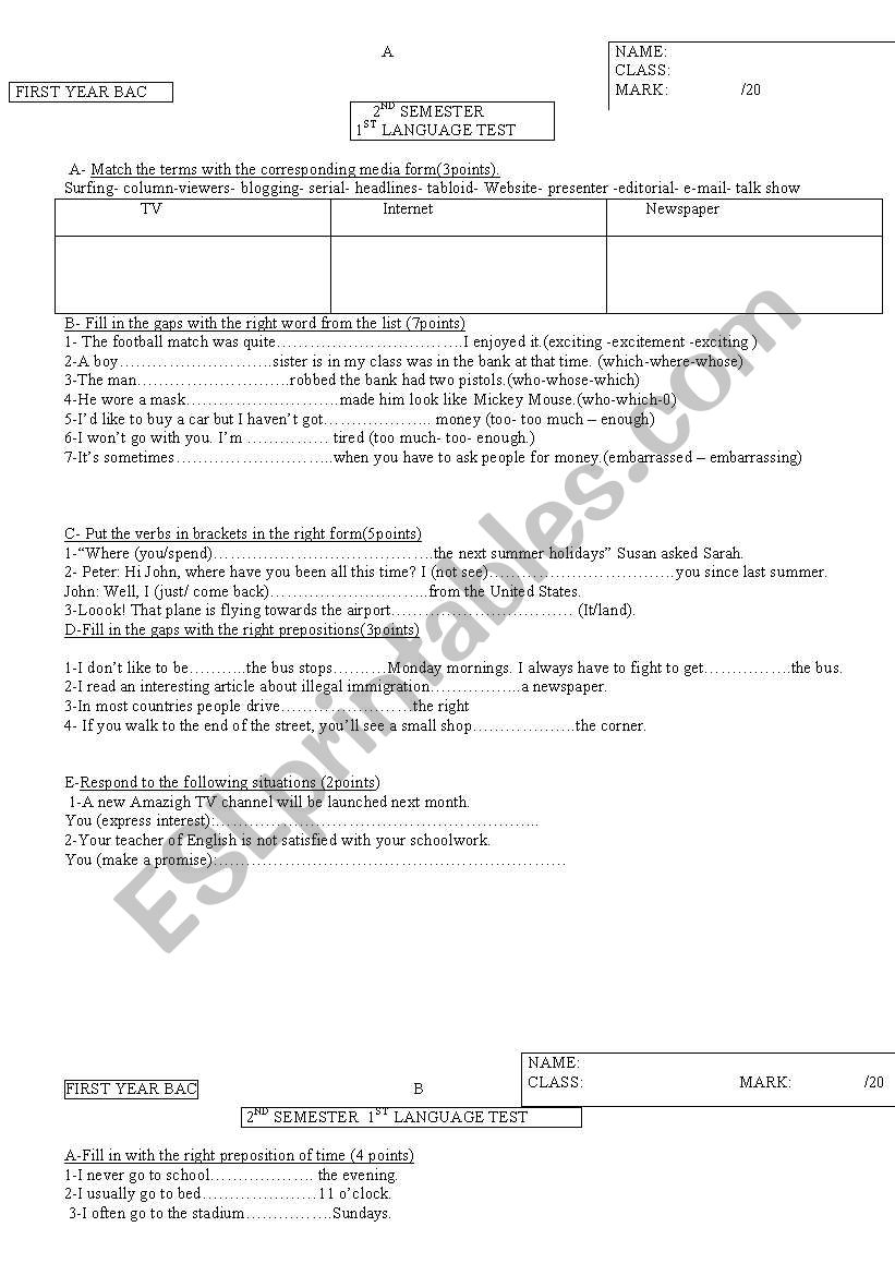 language vocabulary and communication test,