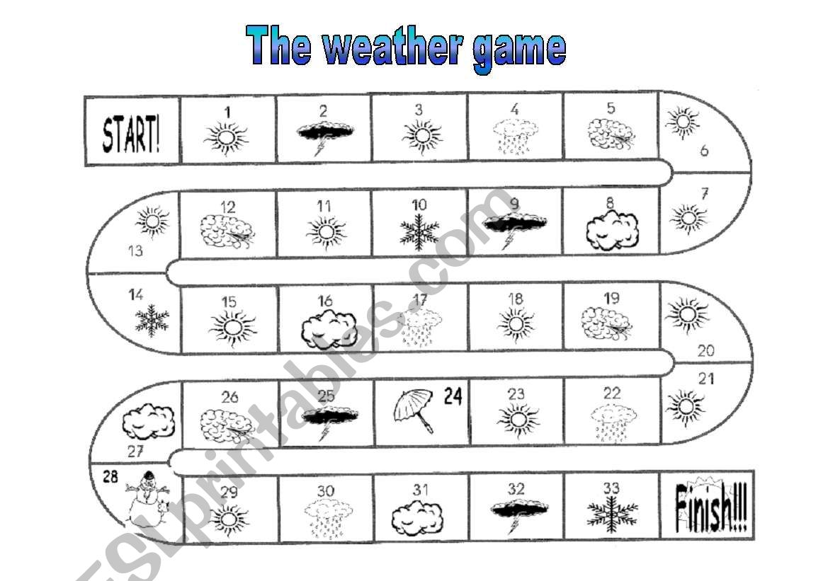 The weather game + instructions