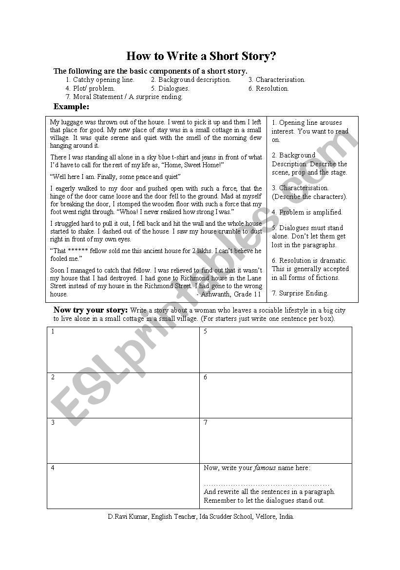 Creative Writing 2 worksheet