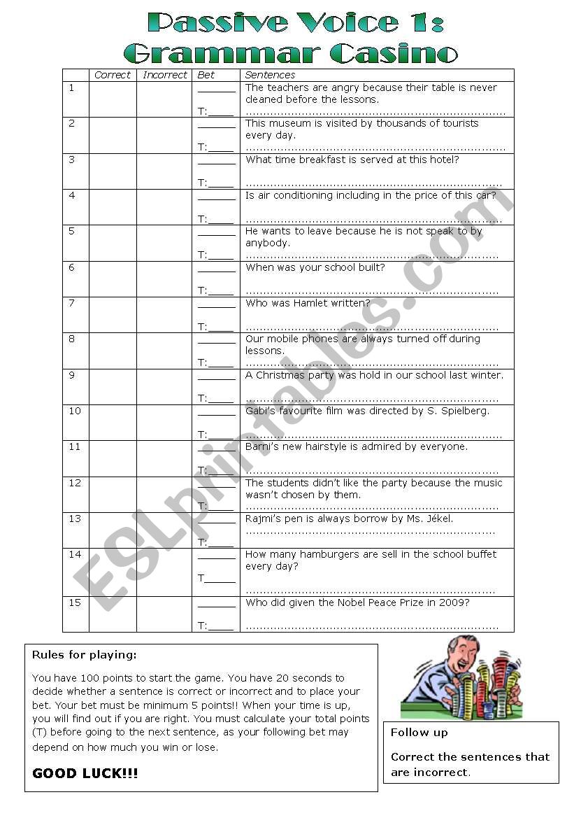 Grammar Games: The Passive Voice 