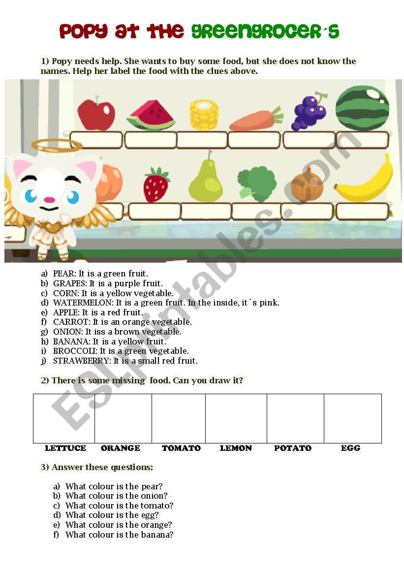 POPY: Teaching vocabulary of fruit and vegetables