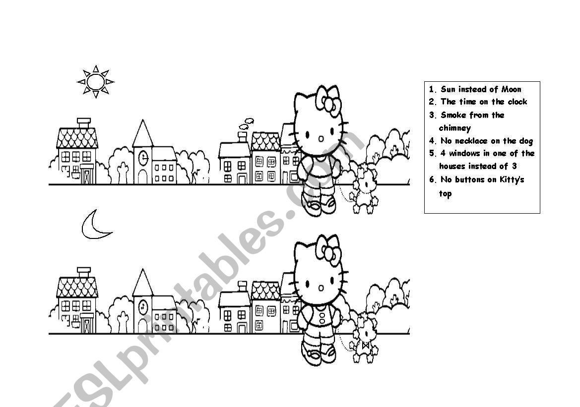 Spot 6 differences for young learners