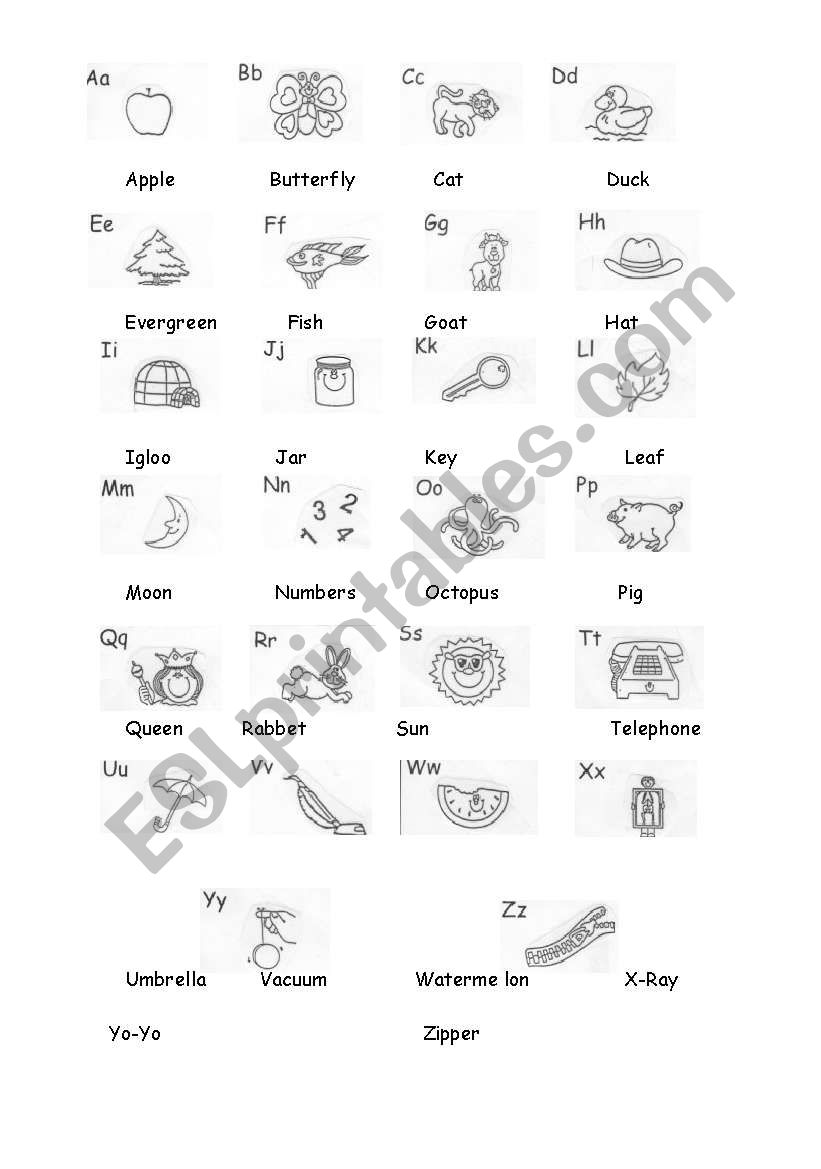 Alphabets For begginers worksheet