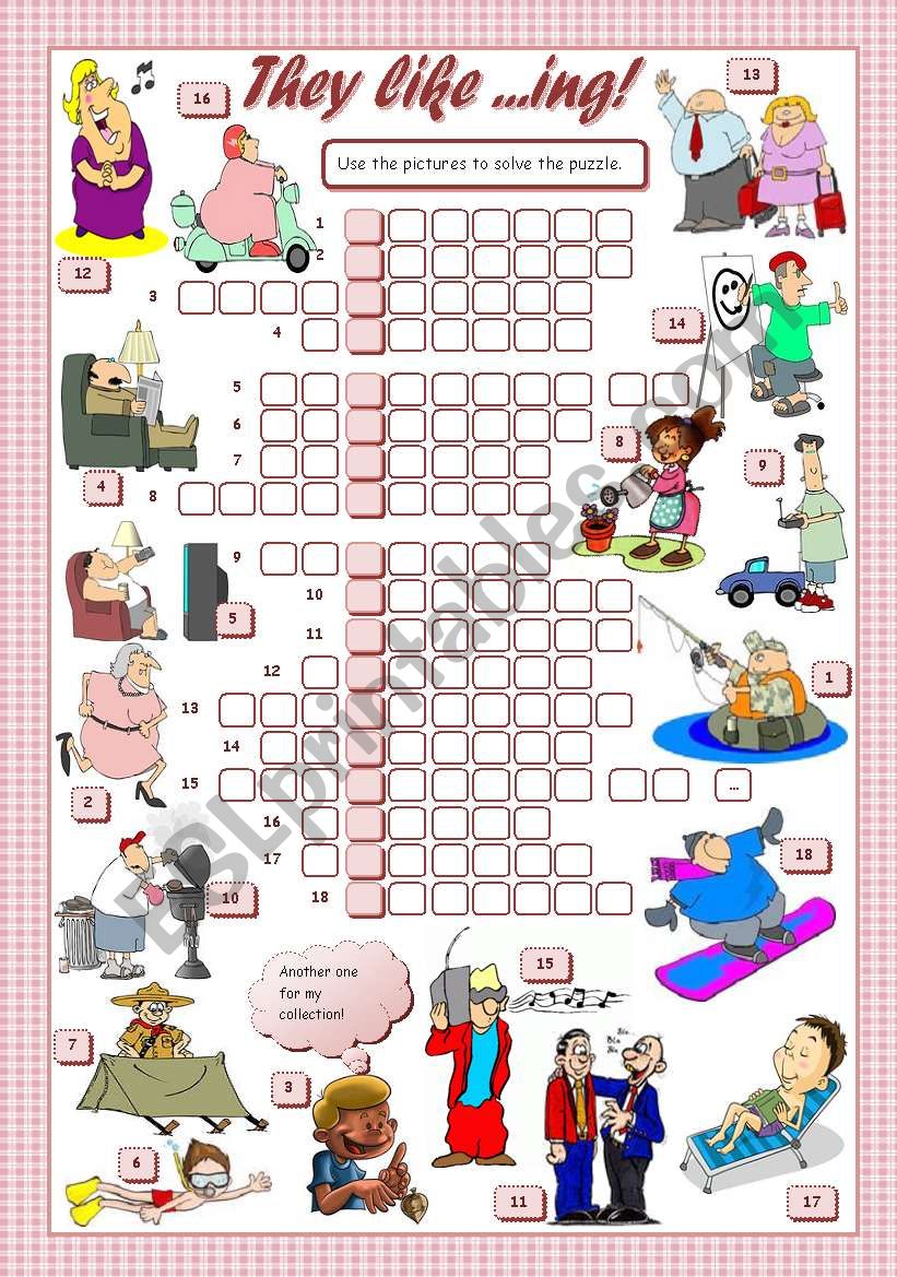 THEY LIKE ... ING! worksheet