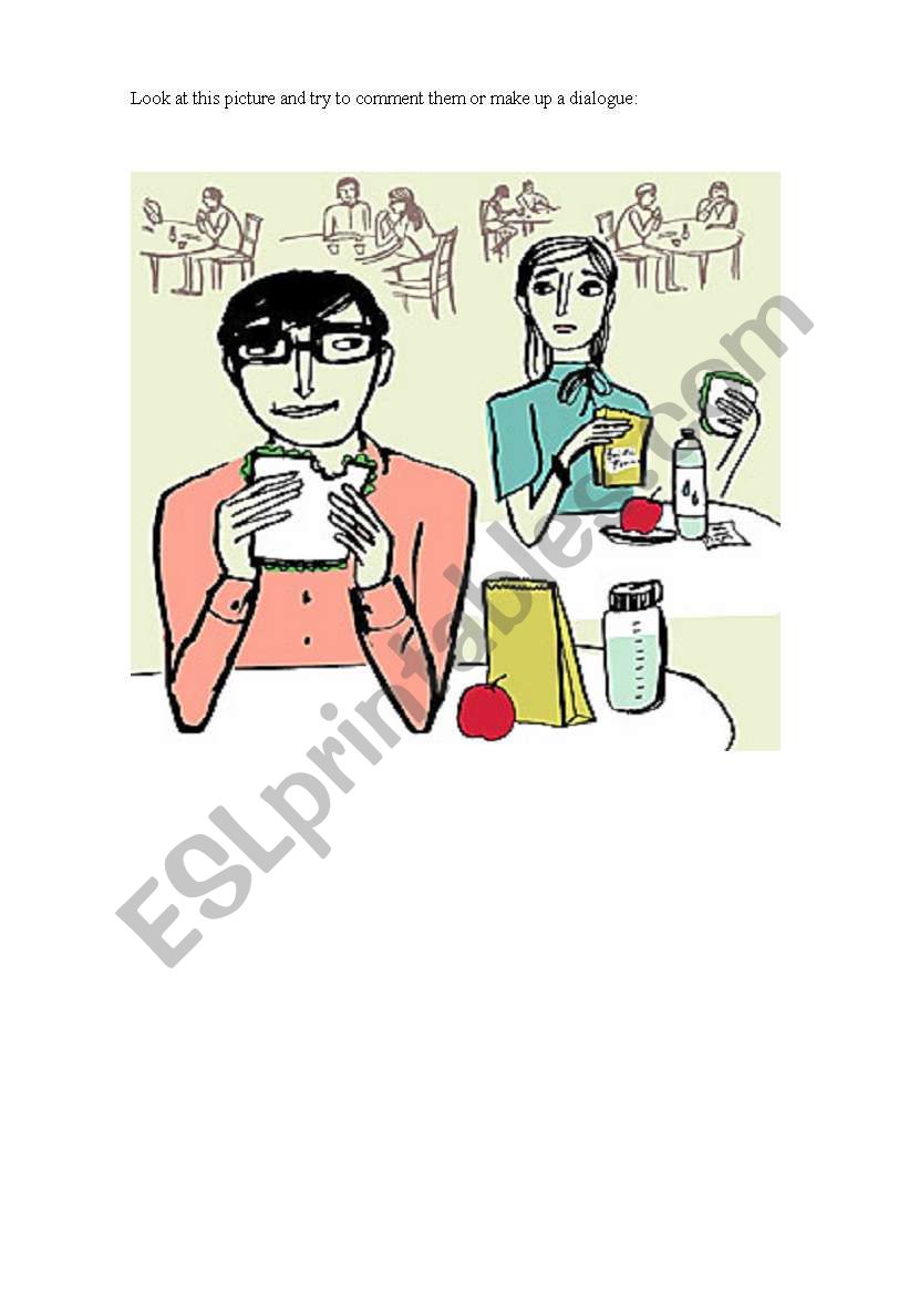 at the table worksheet