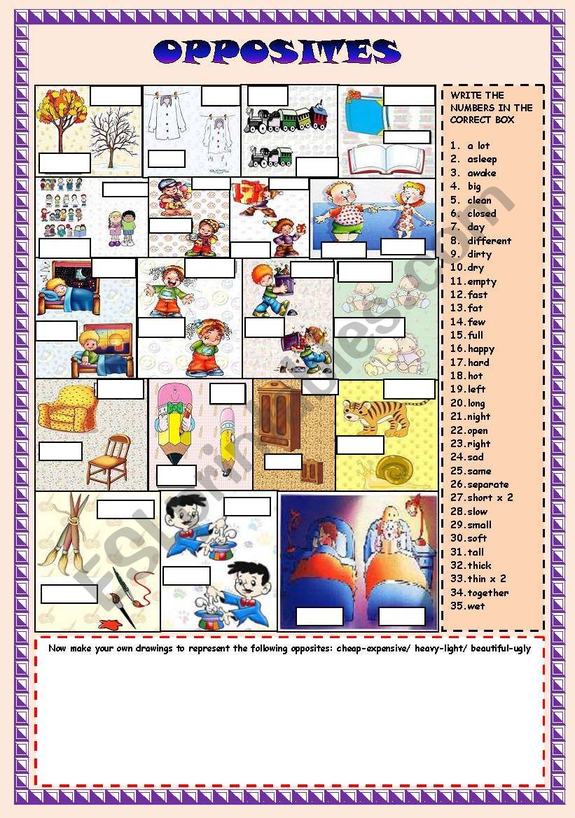 OPPOSITES PART 2 worksheet