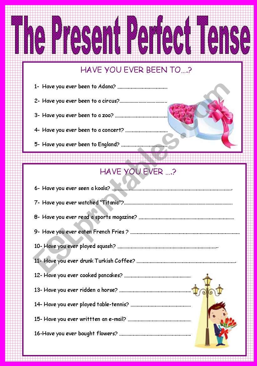 Present Perfect worksheet