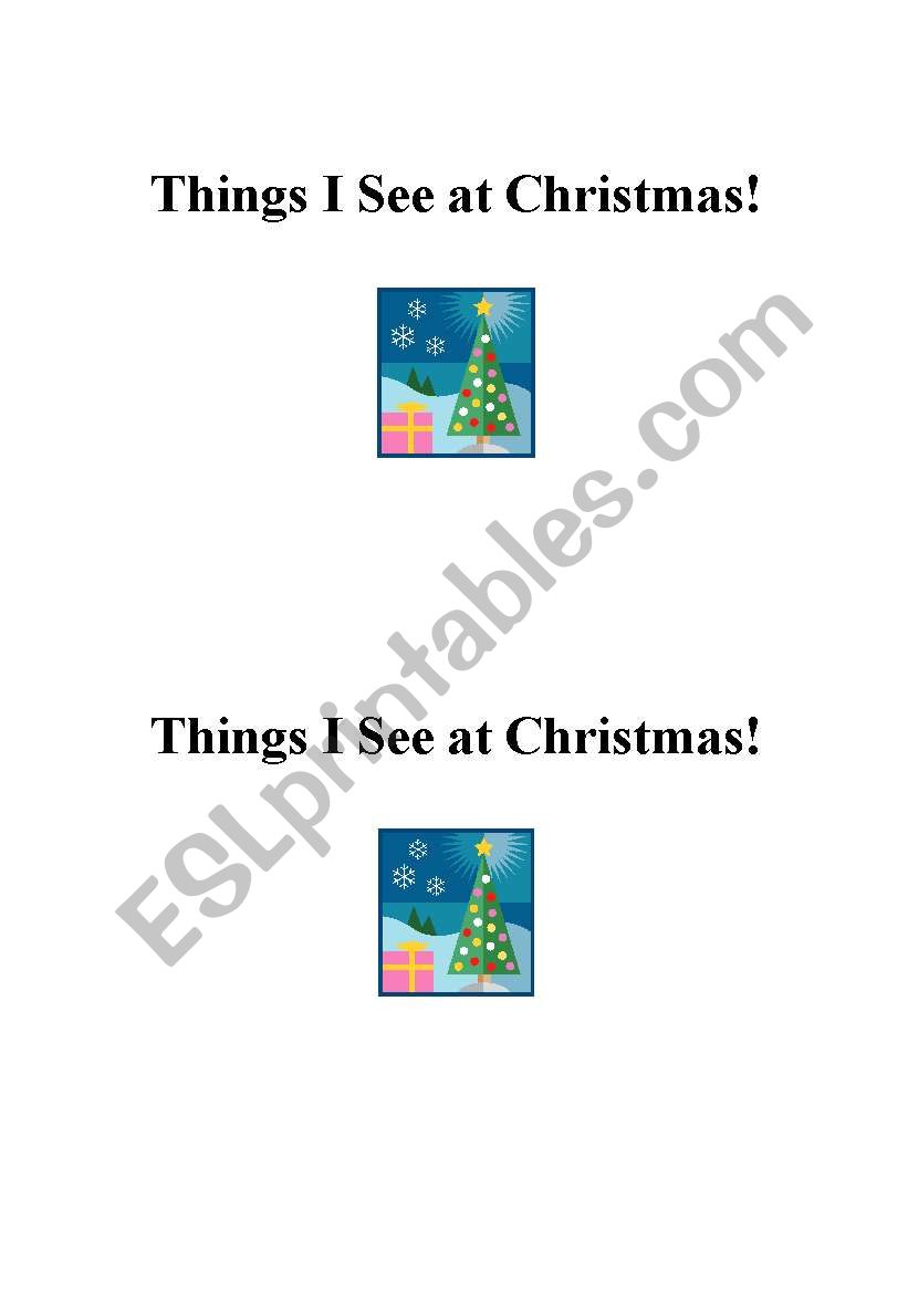 Things I see at Christmas worksheet