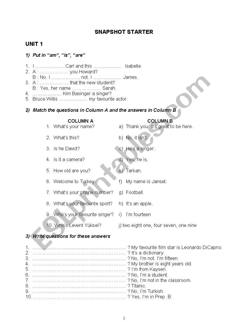 GRAMMAR EXERCISES worksheet