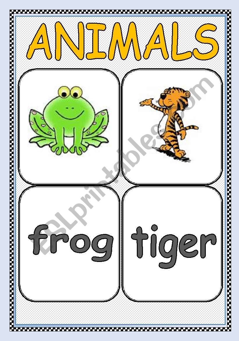 ANIMALS FLASHCARD or POSTER ( Part : 2 ) | TWO PAGES |