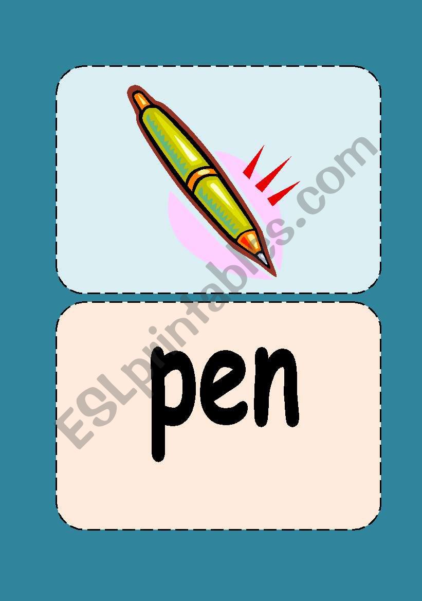 Classroom vocabulary flashcards (1/2)