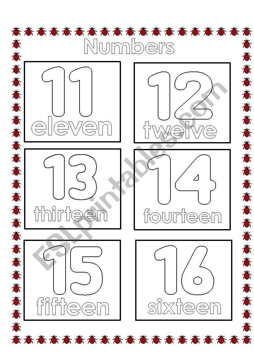 Color the numbers worksheet