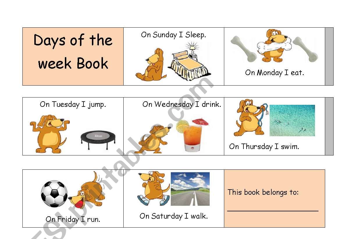 Book - Comic strip of the days of the week - part I