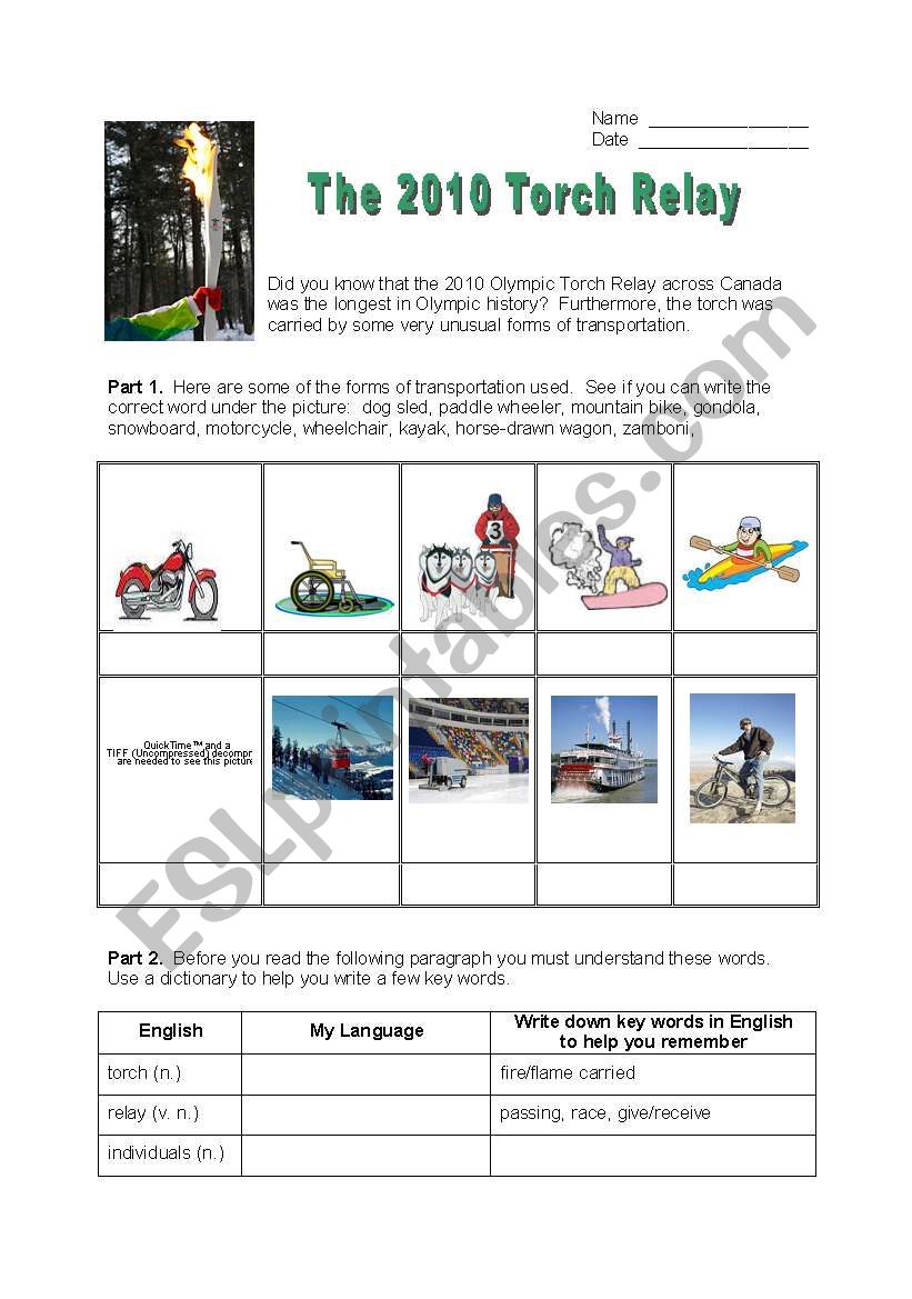 The 2010 Olympic Torch Relay  Parts 1&2 and Key
