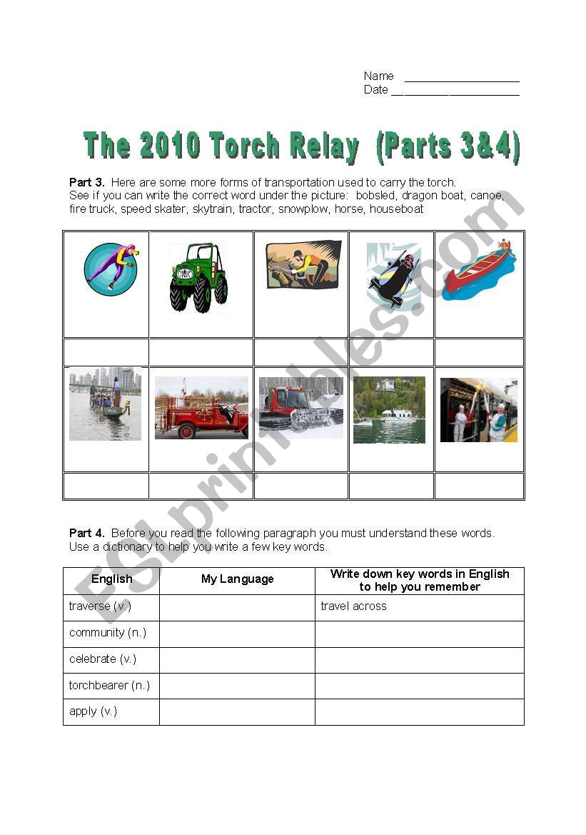 The 2010 Olympic Torch Relay  Parts 3&4 and Key