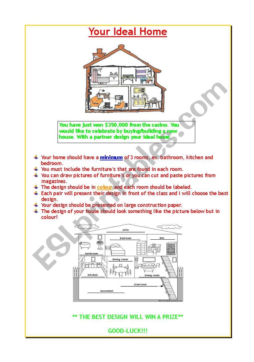 Your Ideal Home worksheet