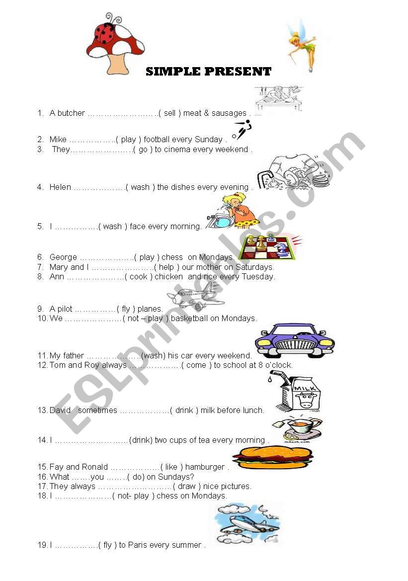 SIMPLE PRESENT worksheet