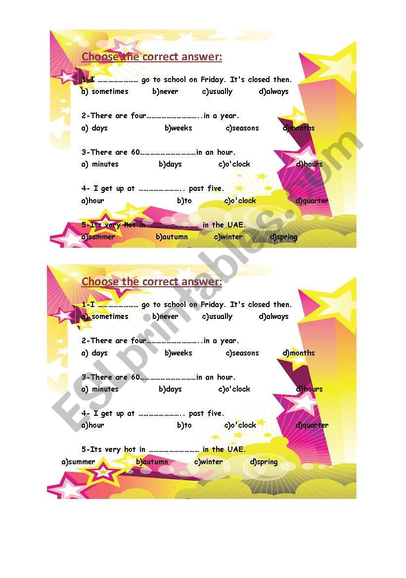 adverbs frequency worksheet