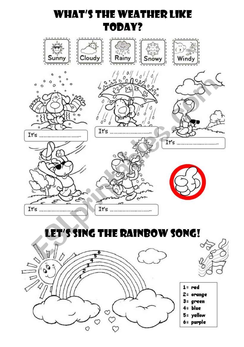 WHATÂ´S THE WEATHER LIKE? worksheet