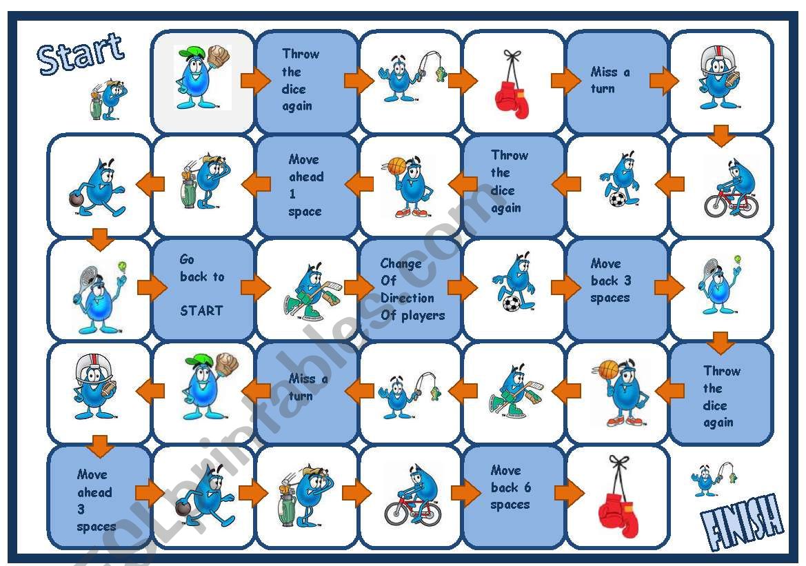 Boardgame sports worksheet