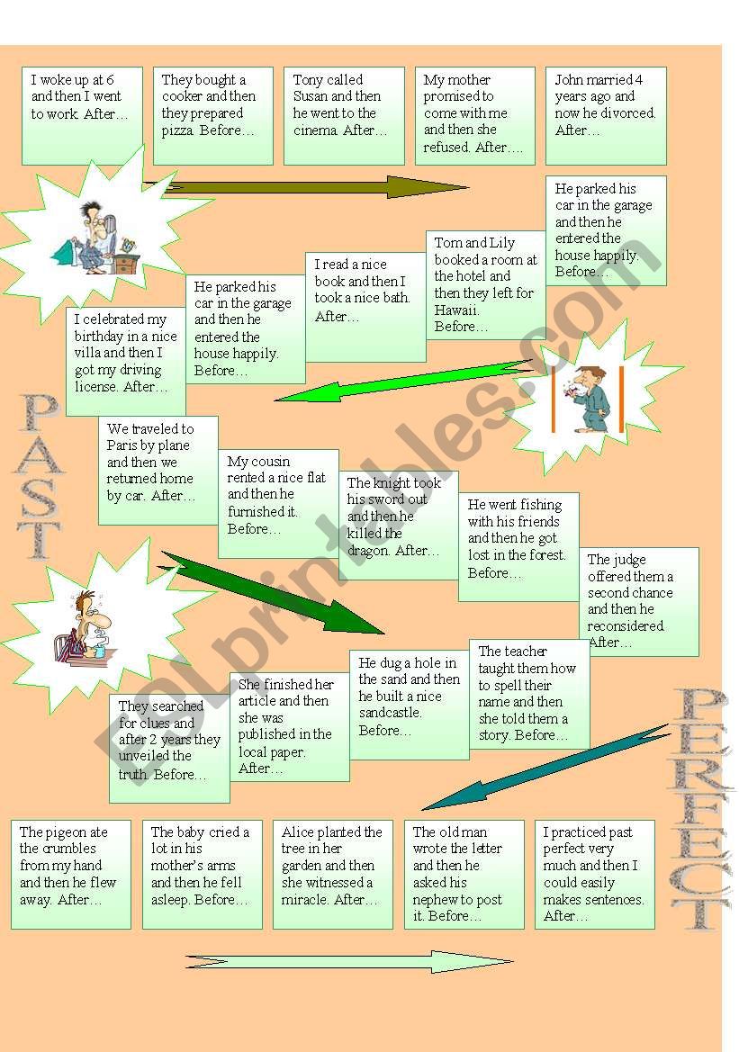 PAST PERFECT BOARD GAME worksheet